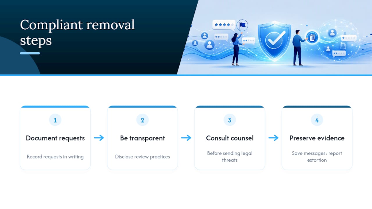 Compliant review removal process diagram