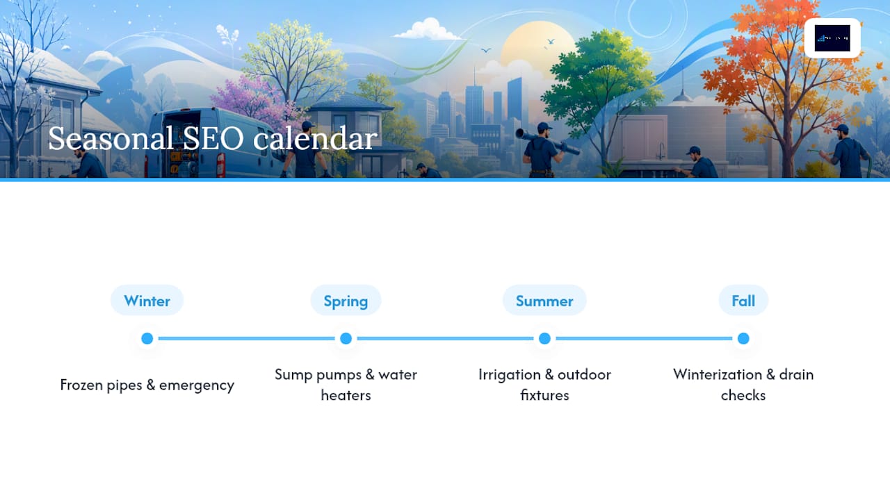 Seasonal plumbing SEO priorities calendar