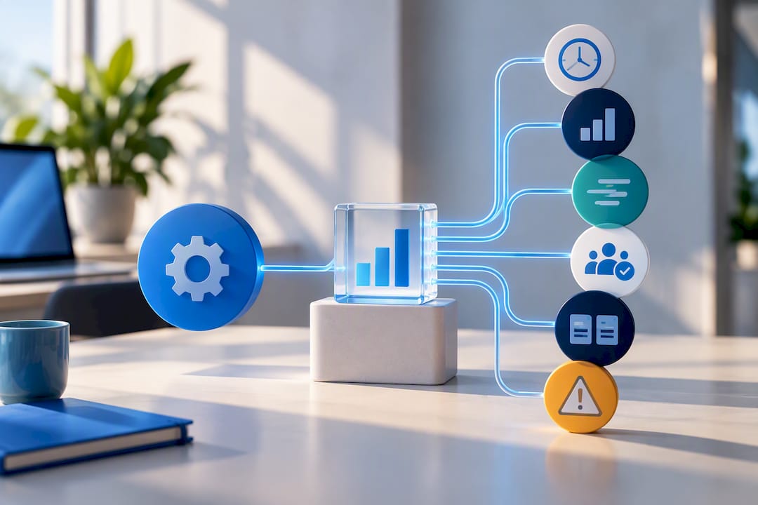 CRM pilot workflow branching into performance metrics
