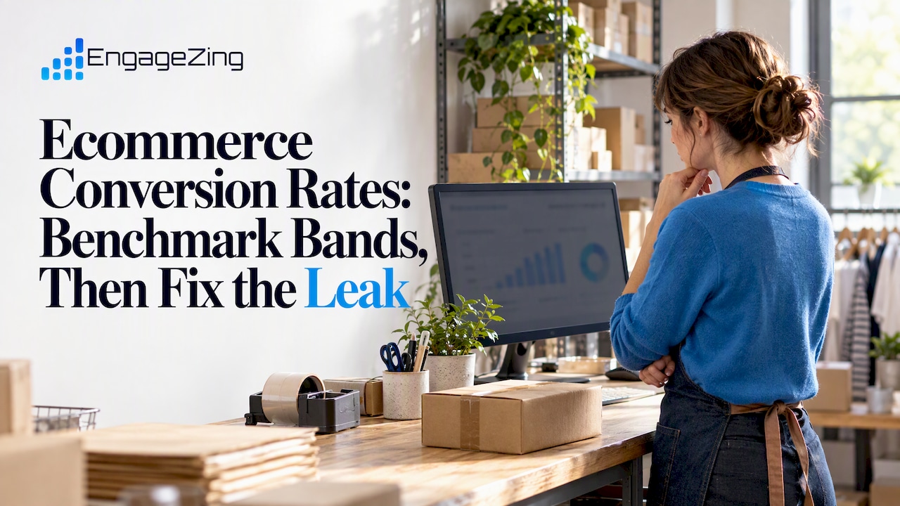 Ecommerce owner reviewing store conversion performance